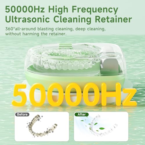 Cordless Ultrasonic Retainer Cleaner Machine - Rechargeable Travel Size 80ml