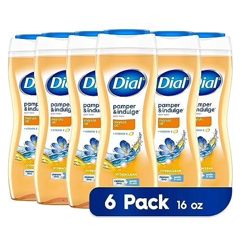 Marula Oil Body Wash Pack of 6 - Gentle Hydrating Shower Gel with Dial