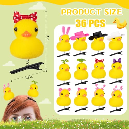 Yellow Duck Hair Clips 36Pcs Rave Accessories for School Party Festival - Variation of THIS listing
