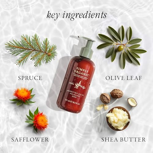 Simply Organic Moisturizing Deep Conditioner Scalp Rinse 8.5oz - Moisture Rich, Organic & Nourishing
