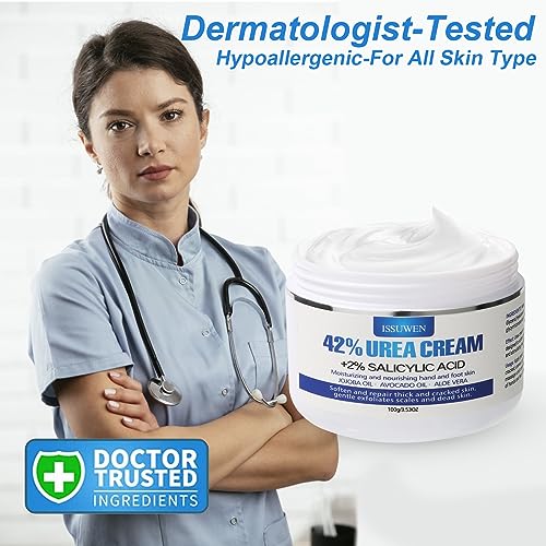 White Urea Foot Cream 2 Pack - Deep Moisturizer for Cracked Heel & Skin Repair