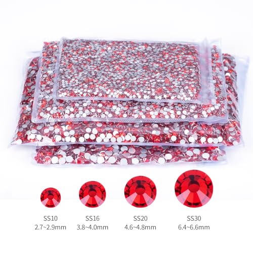 Red Flat Back Crystal Rhinestones SS20 4.6-4.8mm - 10,000PCS Bulk Embellishments Variation of THIS listing