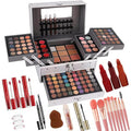 All-in-One Makeup Kit for Women - 132 Colors, Portable Travel Set - Silver (006N2-Silver)