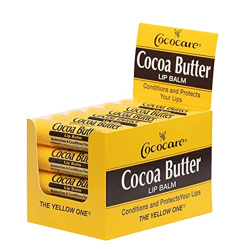 Cococare Cocoa Butter Lip Balm Set - 24 Pieces, Moisturizing Lip Care