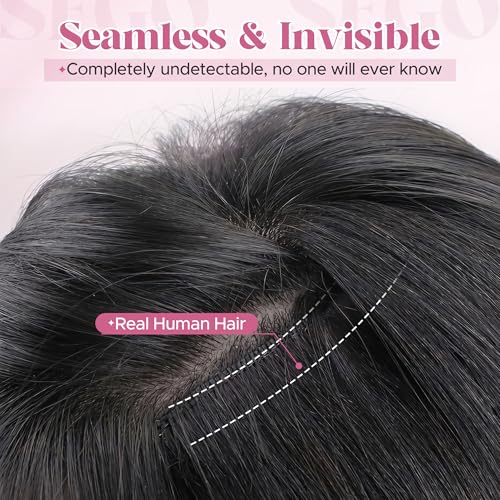 2 Pcs Clip-In Hair Volumizer Short Extensions - 6 Inch Golden Brown & Bleach Blonde