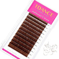 TDANCE Colorful Lashes Extension Mixed Length Tray Colored Eyelash Extensions Professional Salon Use(Brown-0.07-CC,8-15 mm)