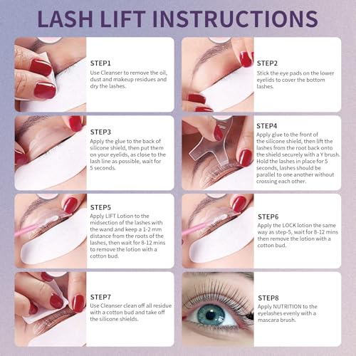 Libeauty Lash Lift & Brow Lamination Kit with Strong Glue - DIY Professional Results