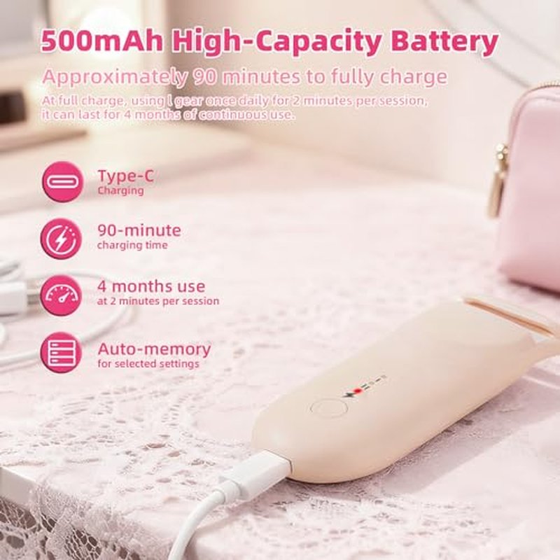 Heated Eyelash Curler,Portable Electric Heated Lash Curler Type-C Rechargeable Travel Eyelash Curlers with Heat Sensitive Silicone Pad,2-Level Adjustable Temp and Long-Lasting Natural Curves (Beige)