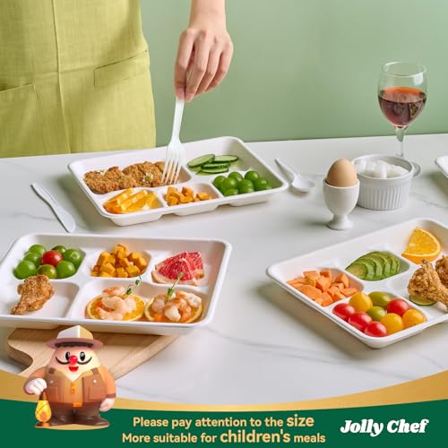 10x8.25 Inch Compostable Heavy Duty Paper Plates 500 Pack - White, 10"x8.25"