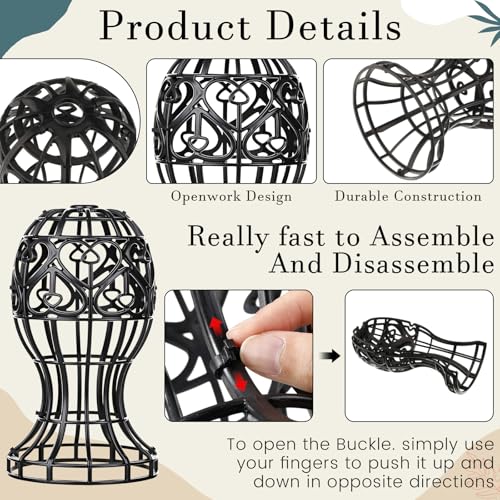 12 Pack Portable Plastic Wig Stand Head Shaped Display Holders for Wigs and Hats