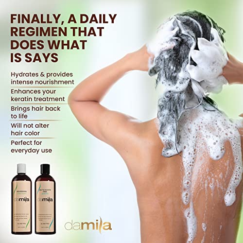 Damila Salt & Sulfate Free Shampoo & Conditioner Set - 4 Fl Oz Pack of 2