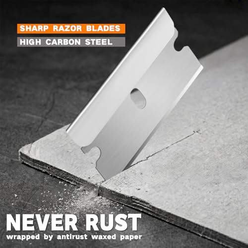 REXBETI 1400 Pack Single Edge Razor Blades for Scrapers – Industrial Utility Blades