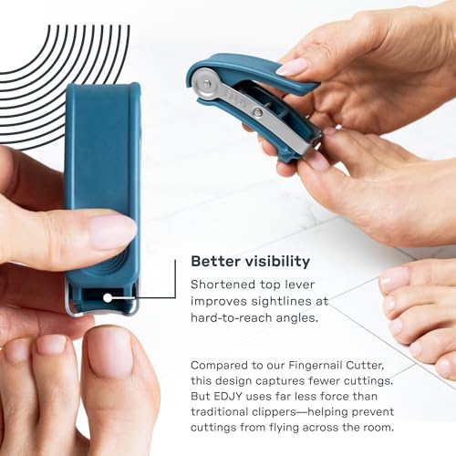 EDJY Toenail Clippers - Sharp Single Blade Nail Trimmers with Safety Stop