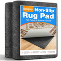 Dark Gray 9'x12' Non-Slip Rug Pad Cushioned Underlay for Hardwood & Tile Floors