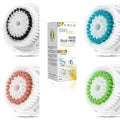 Combo Pack Replacement Brush Heads ? Compatible with Clarisonic Mia 1, Mia 2, Mia Fit, Alpha Fit, Smart Profile Uplift ? 4 Pack (Acne, Sensitive, Deep Pore, Radiance)