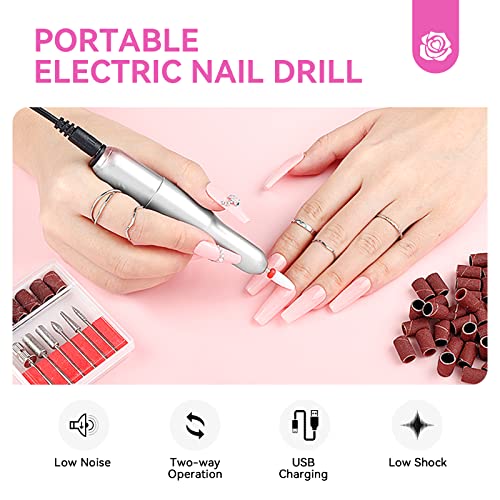 Acrylic Nail Kit with Drill and Liquids for Home Use - UV Stable, Long-Lasting Manicure Set