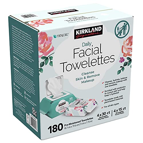 Daily Facial Wipes - Gentle Deep Clean, 180 Count