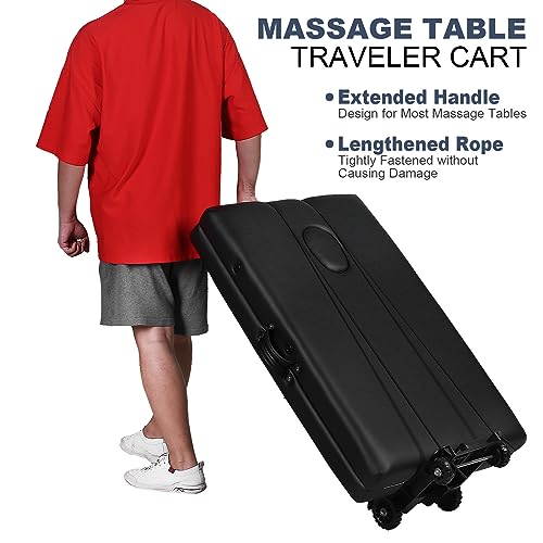 Masajeo Portable Massage Table Cart with Wheels - Easy Transport & Storage