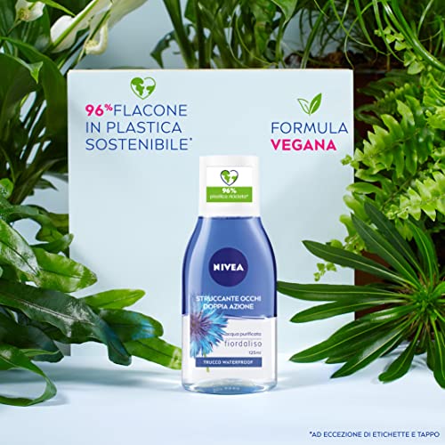 NIVEA Double Action Eye Makeup Remover 4-Pack - Waterproof & Sensitive Skin