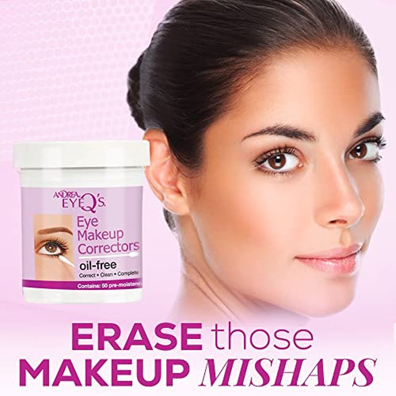Andrea Eyeq's Oil-free Eye Make-up Correctors Pre-moistened Swabs, 50-Count (Pack of 3)