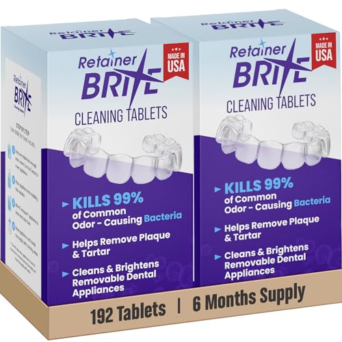 Retainer Brite Aligner & Dental Appliance Cleaning Tablets - 192 Count, Made in USA