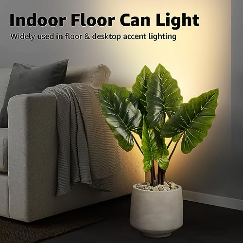 Black 5W Indoor Floor Uplight with GU10 Bulb - 4 Pack