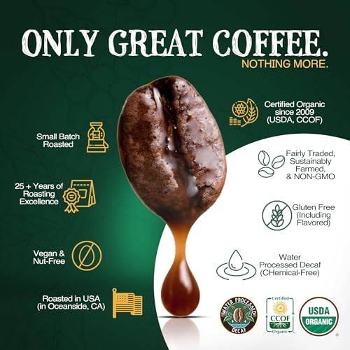 50/50 French Roast Organic Whole Bean Coffee - Half-Caff, 5 lb - Variation of 50/50 French Roast 50% Decaf