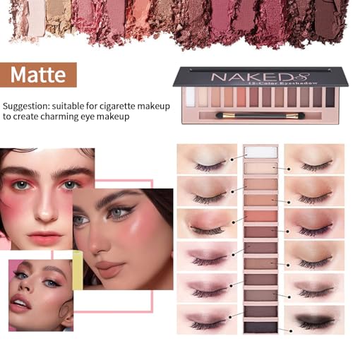 All-in-One Makeup Kit for Women & Teens - Eyeshadow, Foundation, Lipsticks, Eyeliner & Mascara - Gift Set for Beginners