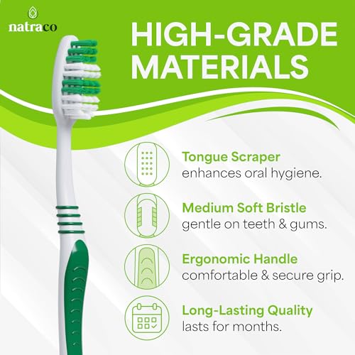 Natraco Bulk Toothbrush Pack with Covers – 100 Medium Soft, Individually Wrapped for Travel & Hotels
