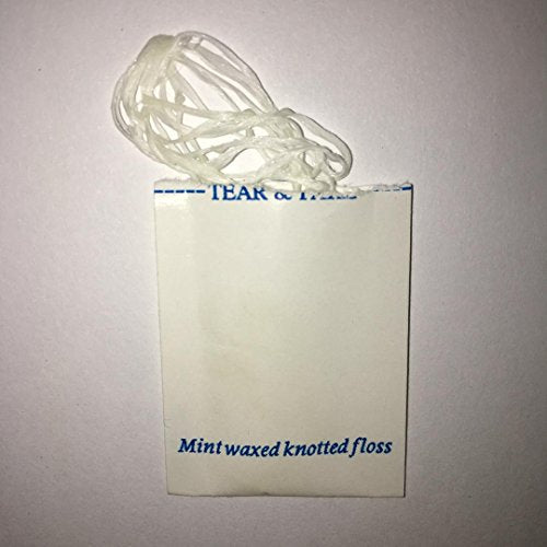 Mint Waxed Dental Floss - Individually Wrapped Vegan 50 Count