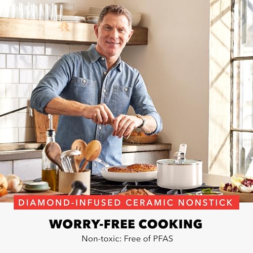 GreenPan x Bobby Flay 6QT Graphite Stockpot with Glass Lid, Nonstick Induction Safe
