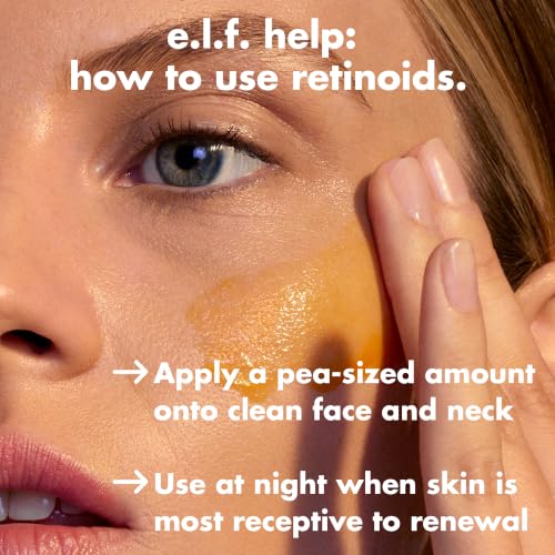 e.l.f. Skin Youth Boosting Night Retinoid Serum - Anti-Aging Face Serum with Hyaluronic Acid
