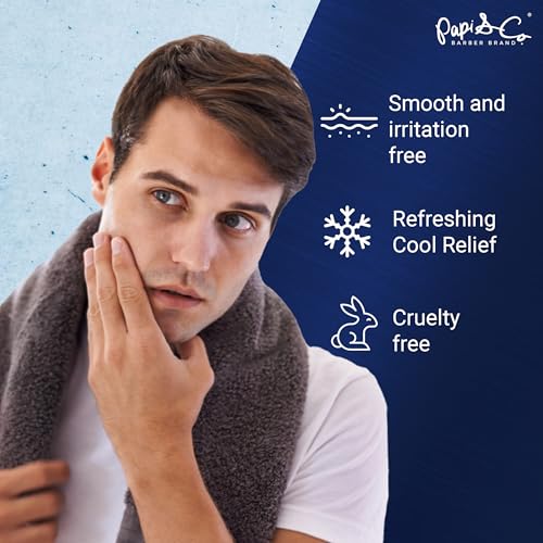 PAPI & CO. After Shave Lotion for Men, Refreshing Post Shave Body Lotion with Menthol & Lettuce Leaf Extract, Toning Aftershave with Exclusive Fragrance, Daily Grooming Care, 250 mL / 8.45 fl oz