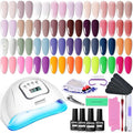 JODSONE 32-Color Gel Nail Polish Kit with UV Light, Base & Top Coats - Model B33-B64