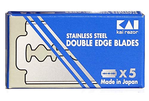 50 Stainless Steel Double Edge Safety Razor Blades - Kai Cutlery