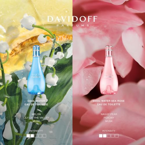 Davidoff Cool Water Sea Rose Eau de Toilette 3.3 Fl Oz - Floral Perfume for Women - Long-Lasting Fragrance with Nashi Pear & Peony