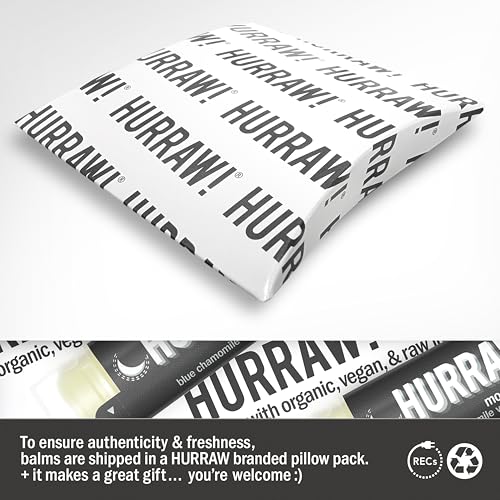 Hurraw! Moon Night Treatment Lip Balm 5 Pack - Organic, Vegan, Blue Chamomile & Vanilla