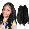 Butterfly Locs Crochet Hair 12 Inch - Black Women Hair Extensions, 8 Pcs, 1B
