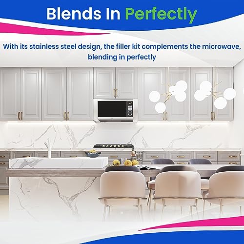 15.75”H x 10.75”D x 2.95”W Stainless Steel Microwave Trim Kit - Universal Fit