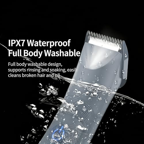 Electric Bikini Trimmer for Women - 2 in 1 Electric Lady Pubic Hair Groomer Painless Hair Removal Razor Body Shaver(Silver Gray)