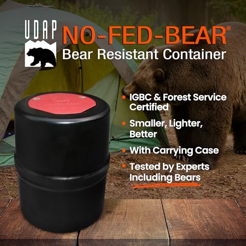 2-Gallon Bear-Resistant Food Storage Container with Carrying Case for Camping & Hiking