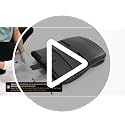 Massage Office Chair with Footrest & Lumbar Support - Black, Set of 1 - Ergonomic Executive Desk Chair