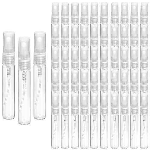 100Pcs 10ml Glass Spray Bottles Refillable Perfume Misters Travel Makeup