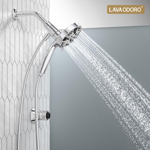 Lava Odoro Handheld Shower Head with Magnetic Dock Chrome - 9 Modes & 72-Inch Hose