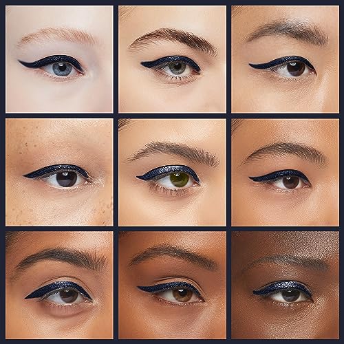 Blue Eyeliner Pencil Pack of 4 - Waterproof, Smudge-Proof, Glide & Lock Formula