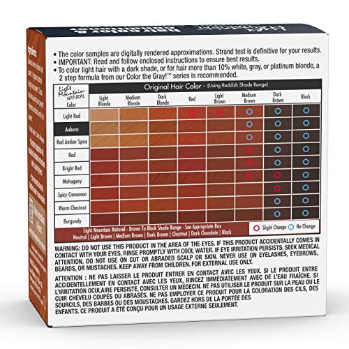 Light Mountain Henna Hair Color Auburn 4 Oz Pack of 3 - Natural Semi-Permanent Dye