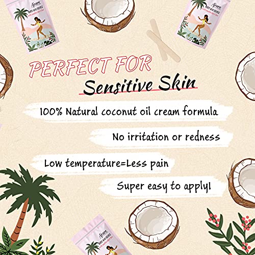 Ajoura Hard Wax Beads 2-Pack: Cream Wax for Sensitive Skin, Chamomile Wax for Fine Hair Removal - Eyebrow, Facial, Body (Legs, Arms, Underarms, Bikini) (1lb each)