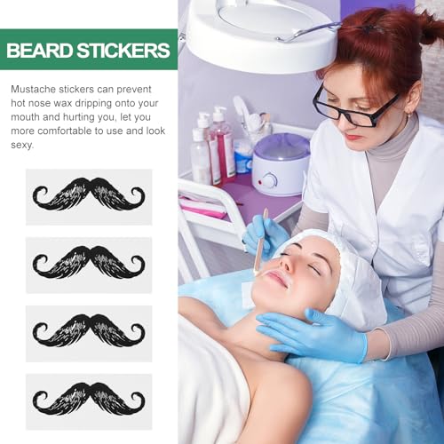 Healifty 20Pcs Beard Mustache Stickers for Nose Nose Facial Hair Removal Fake Mustaches Hair Removal Stickers