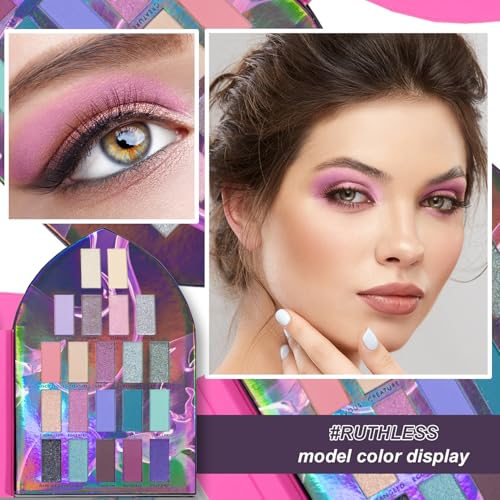 Profusion Cosmetics Seacret Lair 21 Shades EyeShadow Palette - Highly Pigmented Shades with Multi-Finish Textures, Long-Wearing & Blendable, Versatile Makeup Palette for Wedding, Party & Casual Looks