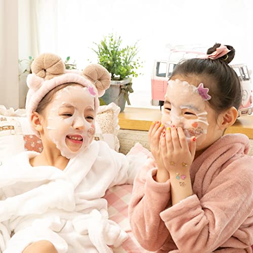 Puttisu Real Fruit Facial Mask Sheet for Kids, Children - Made with 100% Cotton, Moisturize, Sooths and Hydrates Skin (Strawberry- Pack of 14)